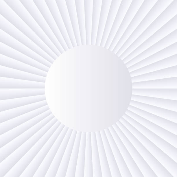 White background with abstract sun with radial beams burst pattern, 3d business background for presentation White background with abstract sun with radial beams burst pattern, 3d business background for presentation, modern symmetrical minimal white grey backdrop wallpaper, vector illustration. abstract backgrounds architecture sunbeam stock illustrations