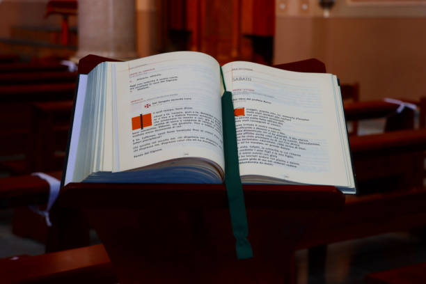 istock a Bible in a church 1456361215