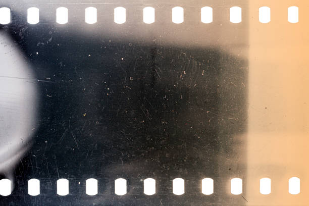 istock Dusty and grungy 35mm film texture or surface 1456365939