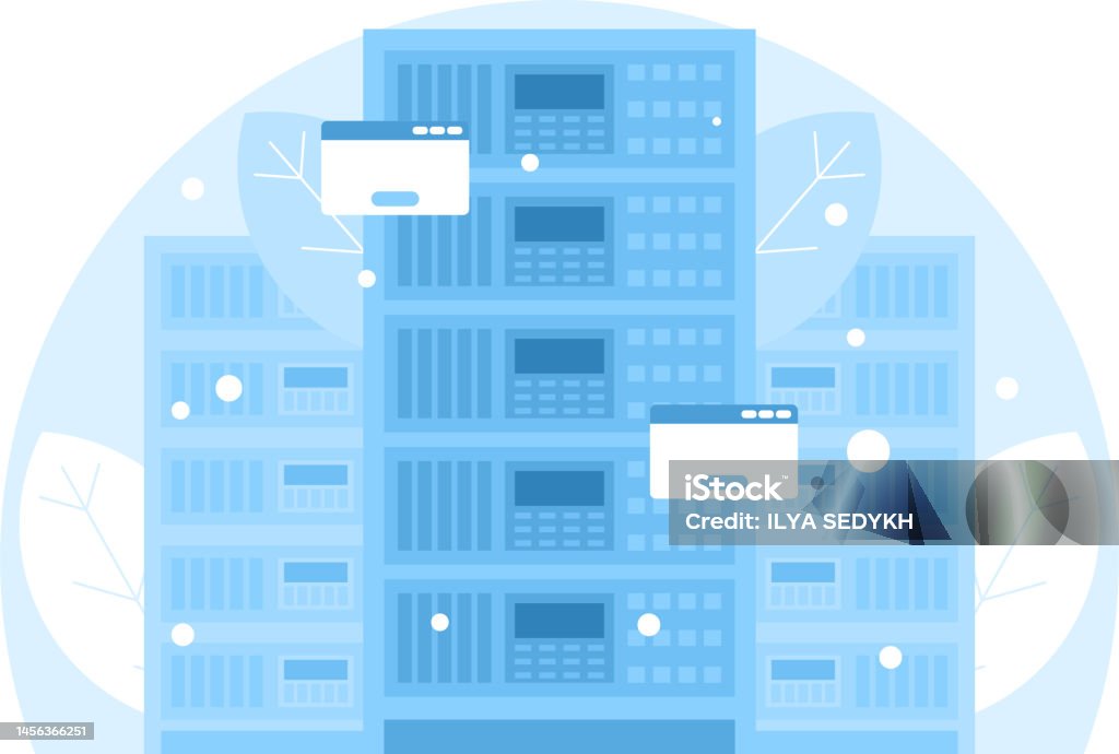 Server Background Vector Background With Servers Stock Illustration - Download Image Now ...