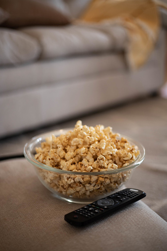 Popcorn with TV remote