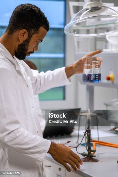 Students And Professor Of Chemistry In The Laboratory Stock Photo - Download Image Now