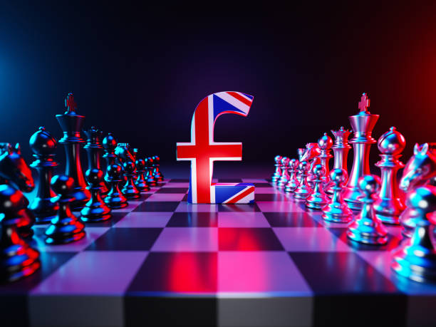 istock Currency symbol pound sign  Chess Concept 1456377825