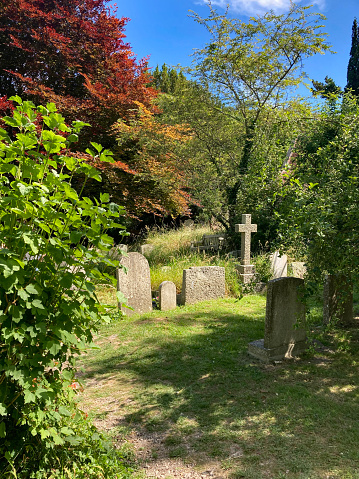 Graveyard in a rural church
