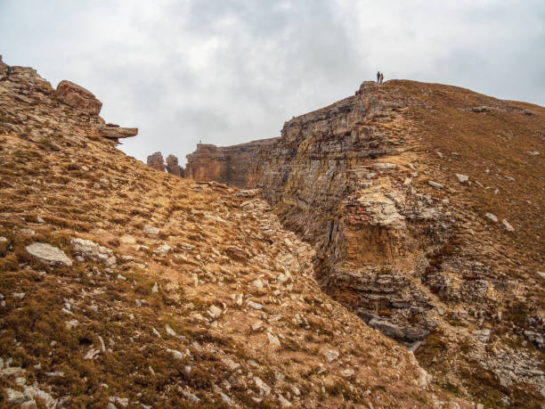 istock Loose red rocks. Mountain gorge. Desert mountains landscape. 1456382876