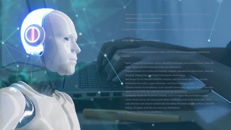 chatting with a smart AI or artificial intelligence using an artificial intelligence chatbot developed