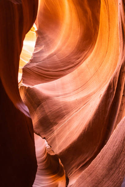 Details of the sandstone formations of Antelope canyon in Arizona stock photo