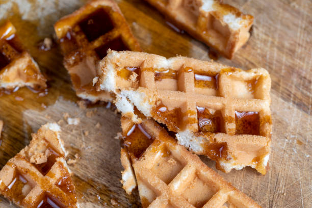 istock square sweet soft waffles in bee honey 1456400647