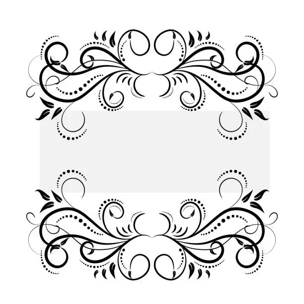 Vector illustration of Luxurious frame, exquisite background. Victorian style. Calligraphic brush, royal lines. For your holiday invitations, cards, greetings. Creates a special mood.
