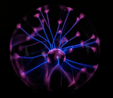 Close up of plasma ball