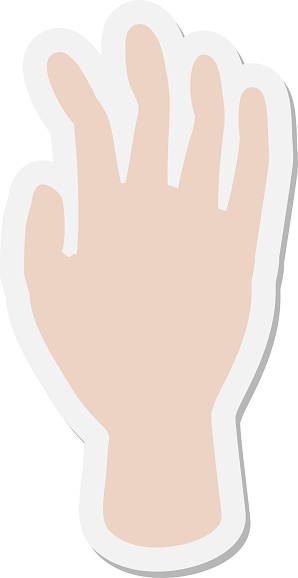 Waving Hand Sticker Stock Illustration - Download Image Now - Art ...