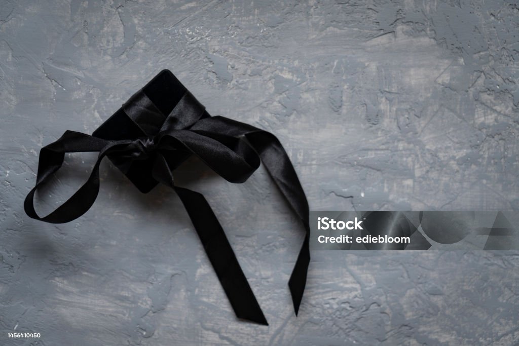 Gift box with ribbon Elegance Stock Photo