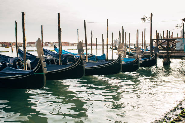 istock Gondolas with San Giorgio Maggiore stock photo 1456413837