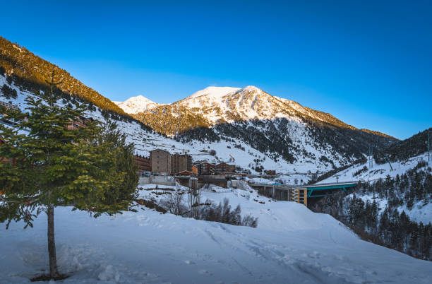 istock Soldeu village with mountain range illuminated by sunset in the background, Andorra 1456414005
