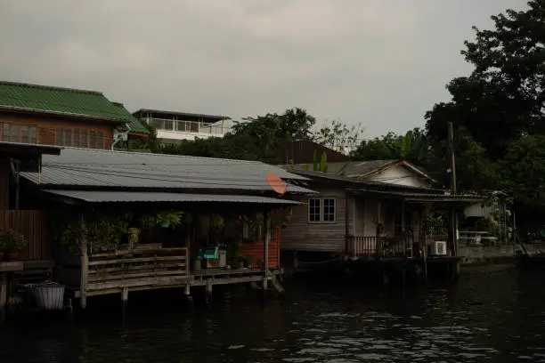 A house in Khlong Bang Luang Floating Market in Bangkok, Thailand