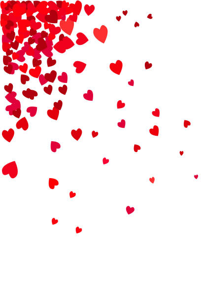 istock Valentine hearts postcard. Paper flying elements on background. Vector symbols of love in the shape of a heart for Happy Woman, Mother day. Valentine day 1456428863
