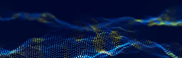 istock Abstract digital background. Big data stream. The concept of science, technology, business, space. 3d rendering 1456428988