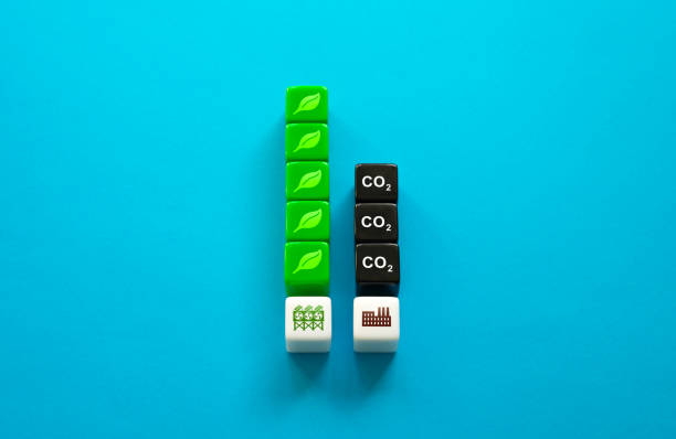 istock Industrial carbon dioxide absorption stations consume for co2 emissions. 1456434042
