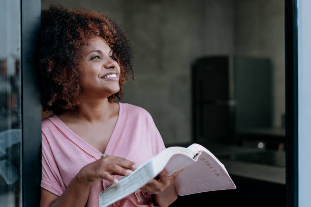 Woman reading the bible