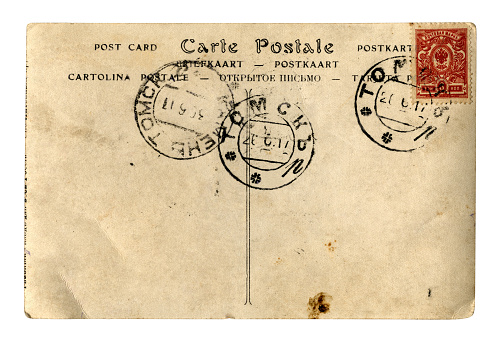 Old postcards with handwritten text