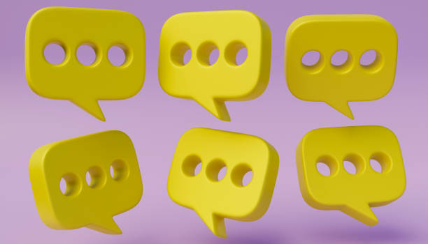 istock 3d illustration of 3d Chat Bubbles multi directions 1456454223