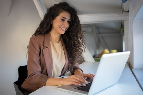 istock Young woman working from home 1456456445