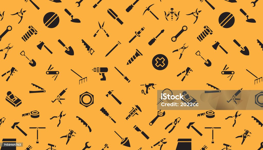 Tools Pattern Image Vector Pattern Of Tool Stock Illustration - Download Image Now - Wire ...
