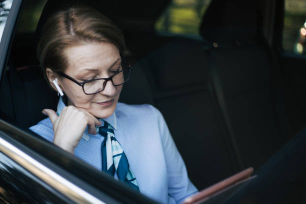 istock Mature woman in car 1456465513