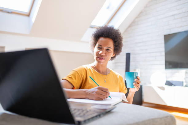 istock Woman working from home 1456466763