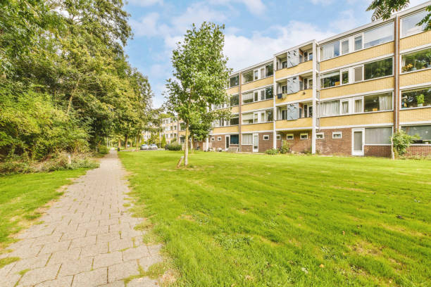 istock Panorama view of brick houses 1456468675