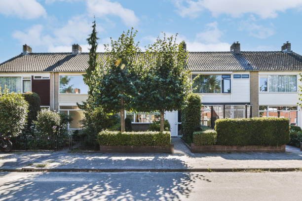 istock Panorama view of brick houses 1456468835