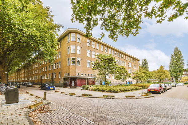 istock Panorama view of brick houses 1456472297