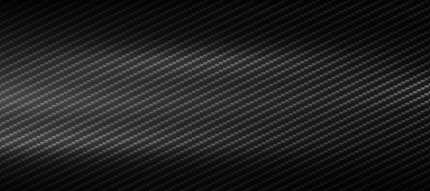 ilustraciones, imágenes clip art, dibujos animados e iconos de stock de textura panorámica de fibra de carbono oscura con reflejos - vector - fiber backgrounds textured black
