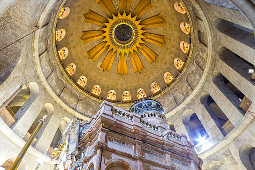 The Aedicule inside the temple of the Holy Sepulchre