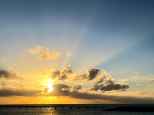 istock Evening view seen from Okinawa Tomigusuku Senagajima 1456480536