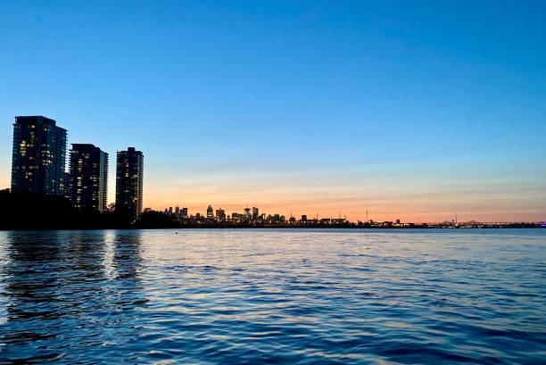istock Sunset in Montreal on the Water 1456483750