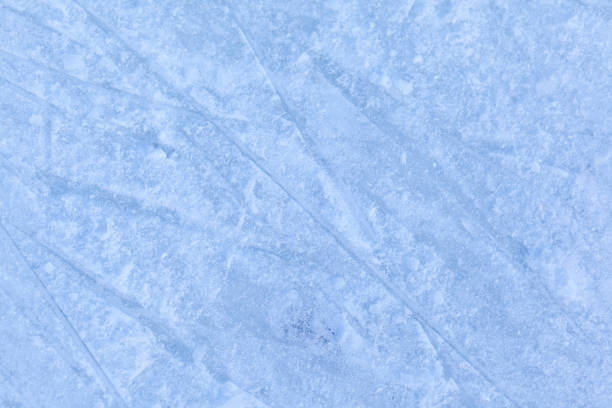 istock Empty ice rink with skate marks after the session outdoor. 1456486351
