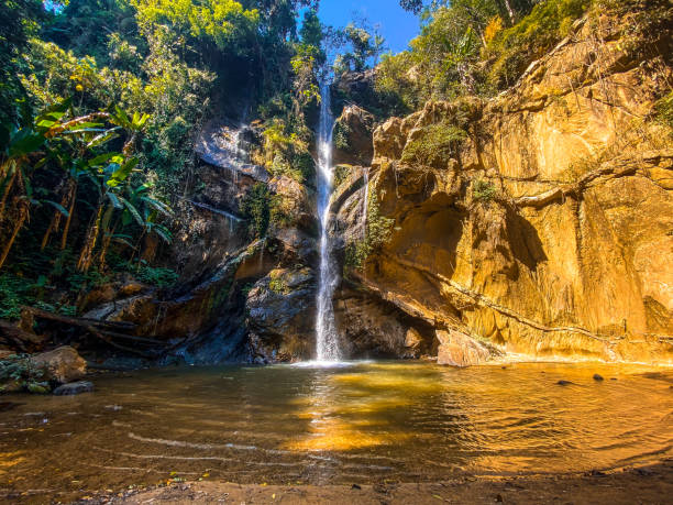 istock Mork Fa or Mok Fa Waterfall in Mae Taeng District, Chiang Mai, Thailand 1456487278