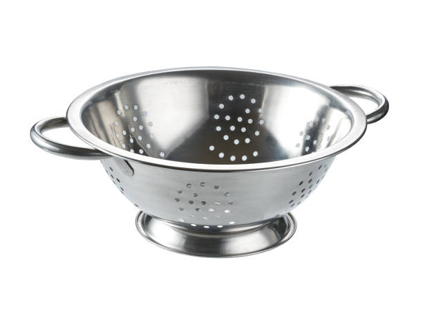 istock Stainless steel colander isolated on a white background. 1456491214