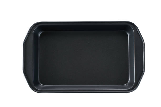 istock Empty oven tray for baking and roasting isolated, top view. Non Stick kitchen utensils. 1456491310
