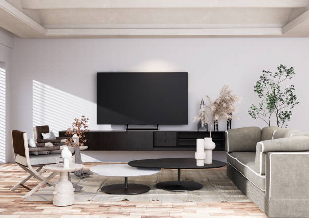 istock mock up poster frame in modern interior fully furnished rooms background, Dining room 1456499298