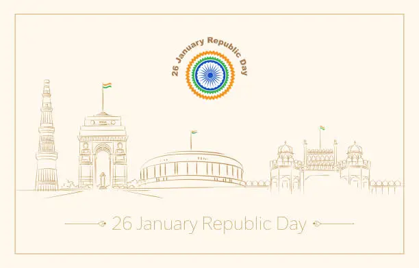 Vector illustration of republic day of india vector design