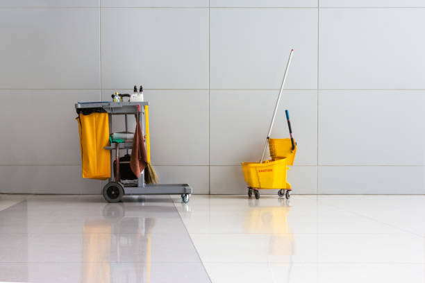 istock cleaning equipment in hallway 1456507496