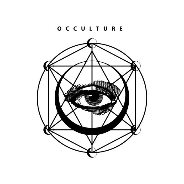 occulture geometrie kunst streetwear design vektor - fledermaus grafiken stock-grafiken, -clipart, -cartoons und -symbole