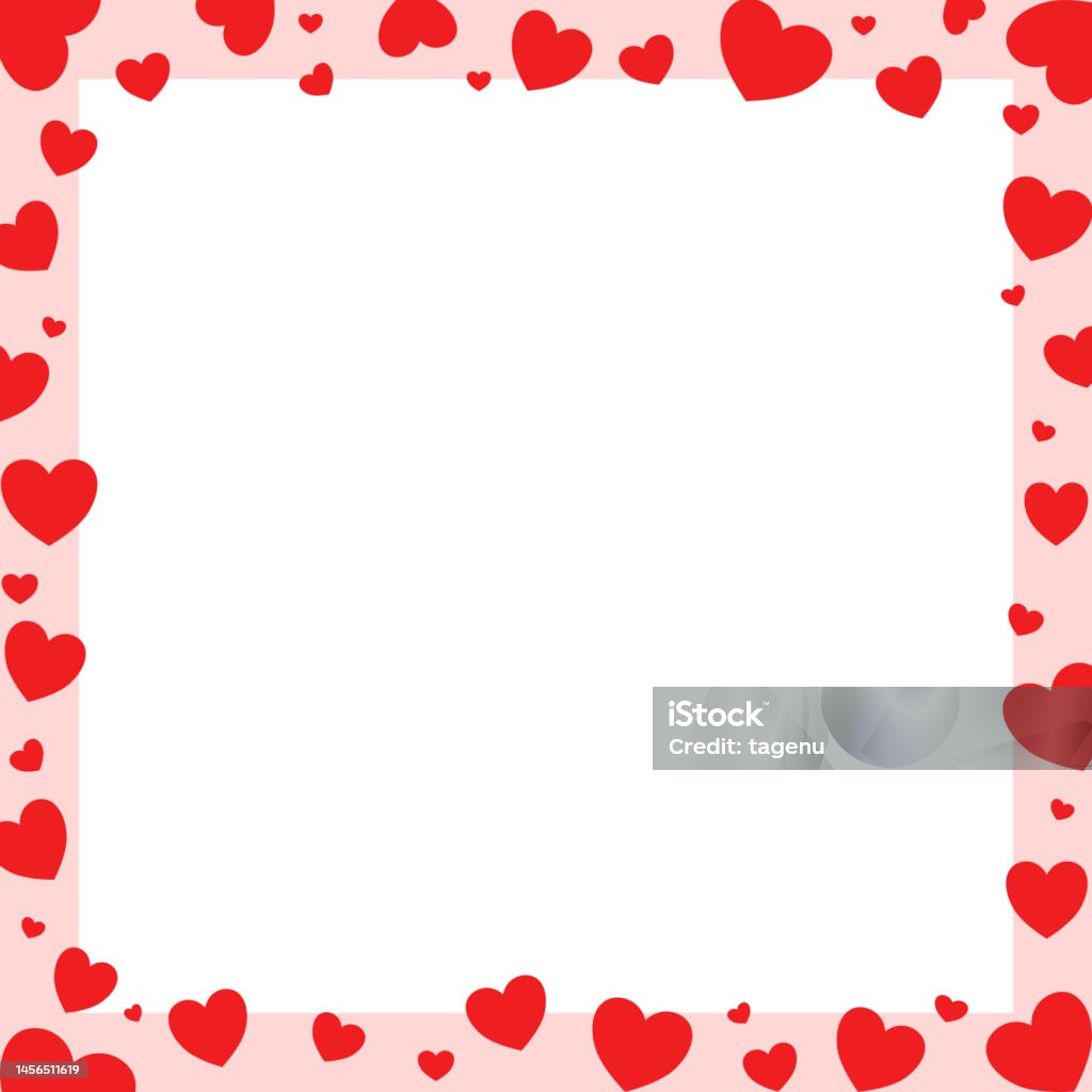 Simple Rectangular Hearts Rectangular Hearts Border Frame Stock Illustration - Download Image Now ...