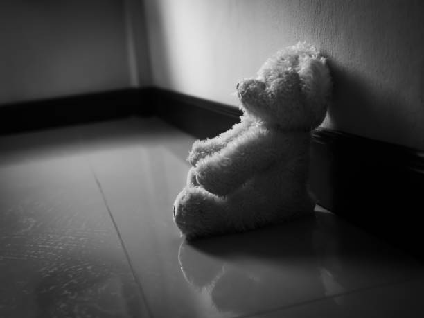 istock Beddy Bear Sitting Corner Room in Home 1456513172