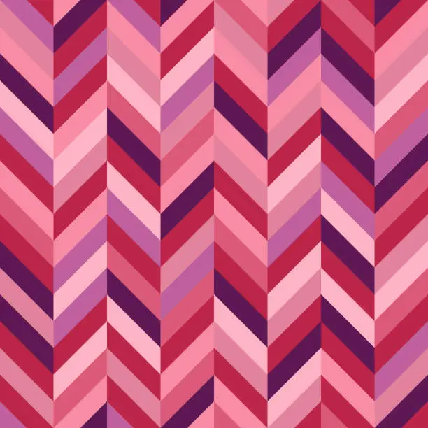 Vector illustration of Seamless Background Herringbone Pattern Viva Magenta 1