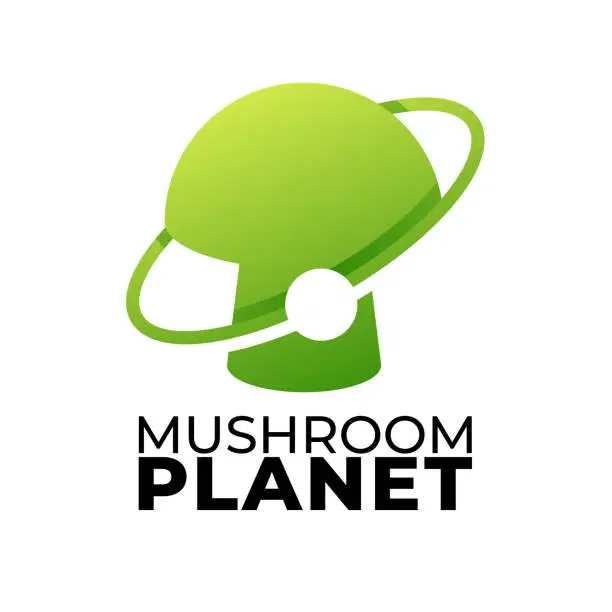 Vector illustration of Unique mushroom with nature leaf design