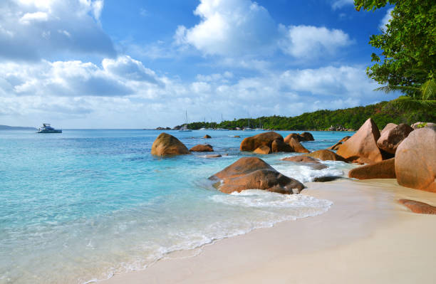 istock Anse Lazio beach in the island Praslin, Seychelles. 1456522205