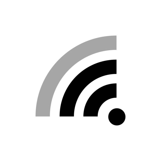wifi prosta płaska ikona ilustracja wektorowa - arm bone audio stock illustrations